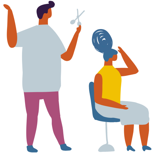 A stylist at work in Royal Palm Beach