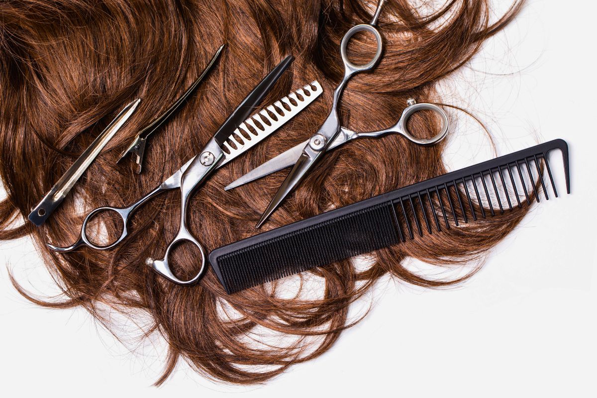 The tools used for trimming hair.