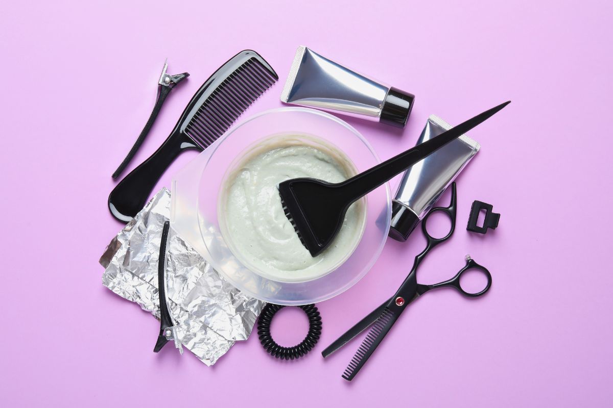 how soon can i bleach my hair again to fix it (3) A set of tools used to fix bleached hair.